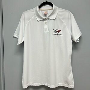 NWT Elite Designs Women’s Corvette Embroidered Short Sleeve Polo Shirt Size XL